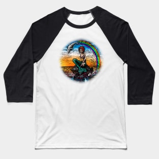 A Drunken Sea, Colourful and Round Baseball T-Shirt